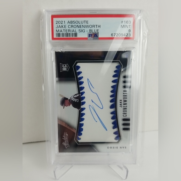 2021 Jake Cronenworth RC RPA Absolute Blue # 163 - PSA 9 MINT - Picture 2 of 4